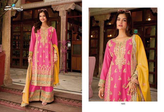 Galaxy 4 By Your Choice Pure Chinon Wedding Wear Readymade Suits Wholesale Online
